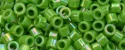 (image for) TOHO Aiko Precision Cylinder Bead. Green Opaque Rainbow TB-407