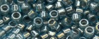 TOHO Aiko Precision Cylinder Bead. Grey Lined Aqua Luster TB-1054 (image for) TOHO Aiko Precision Cylinder Bead. Grey Lined Aqua Luster TB-1054