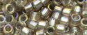 (image for) TOHO Aiko Precision Cylinder Bead. Grey Lined Black Diamond Rainbow TB-1807