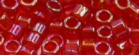 (image for) TOHO Aiko Precision Cylinder Bead. Hyacinth Lined Ruby Transparent TB-798