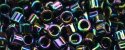 (image for) TOHO Aiko Precision Cylinder Bead. Jet Black Iris Metallic TB-86