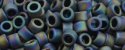 (image for) TOHO Aiko Precision Cylinder Bead. Jet Black Iris Metallic Matte TB-86F