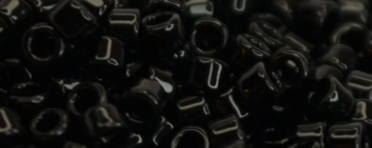 (image for) TOHO Aiko Precision Cylinder Bead. Jet Black Opaque TB-49