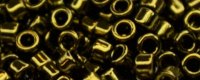 (image for) TOHO Aiko Precision Cylinder Bead. Jet Gold Luster TB-422