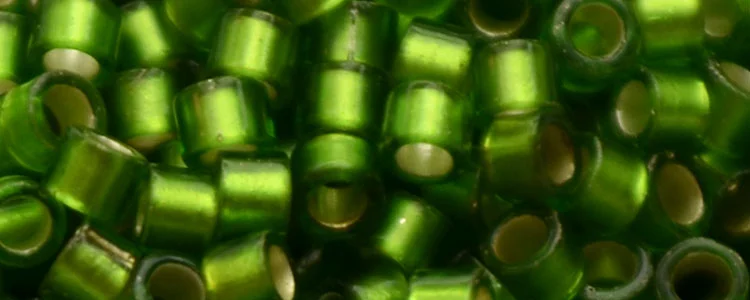 (image for) TOHO Aiko Precision Cylinder Bead. Kelly Green Silver Lined Matte TB-27F