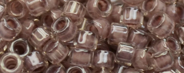 (image for) TOHO Aiko Precision Cylinder Bead. Lavender Lined Crystal Transparent TB-353