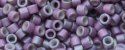 (image for) TOHO Aiko Precision Cylinder Bead. Lavender Lined Purple Iris Matte TB-1633F