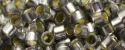 (image for) TOHO Aiko Precision Cylinder Bead. Light Black Diamond Silver Lined Matte TB-29F