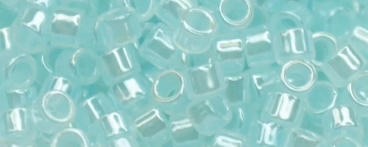 (image for) TOHO Aiko Precision Cylinder Bead. Light Aqua Transparent Luster TB-835
