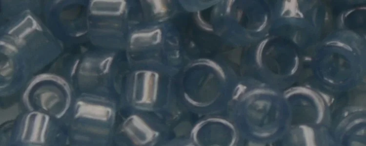 (image for) TOHO Aiko Precision Cylinder Bead. Light Aqua Opal Gold Luster TB-215