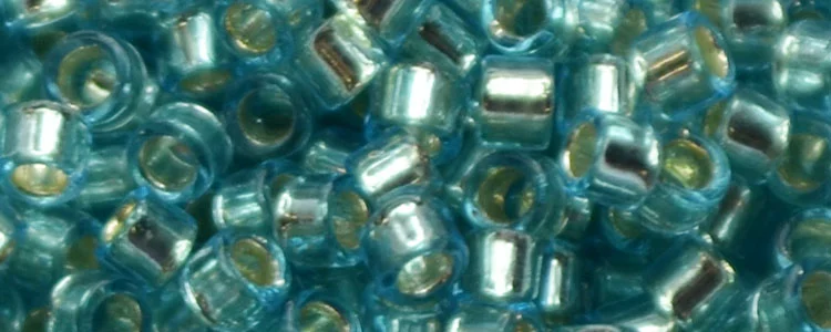 (image for) TOHO Aiko Precision Cylinder Bead. Light Aqua Silver Lined TB-23
