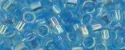 (image for) TOHO Aiko Precision Cylinder Bead. Light Aqua Transparent Rainbow TB-163