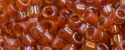 (image for) TOHO Aiko Precision Cylinder Bead. Light Brick Red Lined Topaz Transparent TB-951