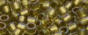 (image for) TOHO Aiko Precision Cylinder Bead. Light Bronze Lined Crystal Rainbow TB-262