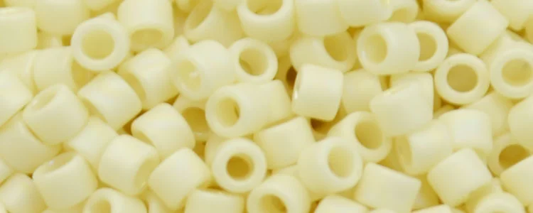 (image for) TOHO Aiko Precision Cylinder Bead. Light Cream Opaque Rainbow Matte TB-409F
