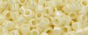 (image for) TOHO Aiko Precision Cylinder Bead. Light Cream Opaque Rainbow TB-409