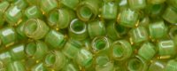 TOHO Aiko Precision Cylinder Bead. Light Green Lined Light Topaz Transparent TB-945 (image for) TOHO Aiko Precision Cylinder Bead. Light Green Lined Light Topaz Transparent TB-945
