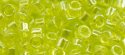 (image for) TOHO Aiko Precision Cylinder Bead. Light Lime Transparent Luster TB-105