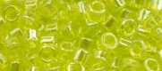 TOHO Aiko Precision Cylinder Bead. Light Lime Transparent Luster TB-105 (image for) TOHO Aiko Precision Cylinder Bead. Light Lime Transparent Luster TB-105