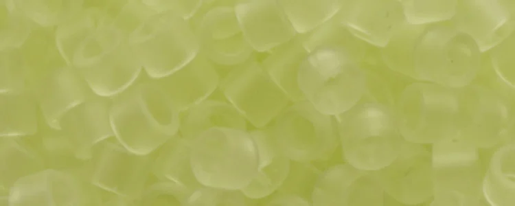 (image for) TOHO Aiko Precision Cylinder Bead. Light Lime Transparent Matte TB-15F