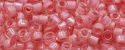 (image for) TOHO Aiko Precision Cylinder Bead. Light Pink Lined Rose Luster TB-1035