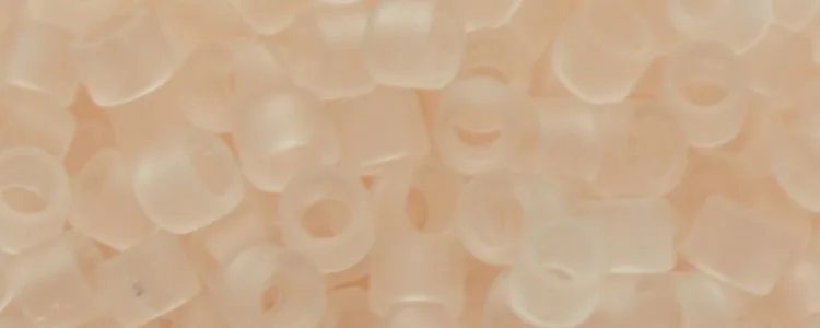 (image for) TOHO Aiko Precision Cylinder Bead. Light Pink Transparent Matte TB-11F
