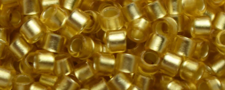 (image for) TOHO Aiko Precision Cylinder Bead. Light Topaz Silver Lined Matte TB-22F