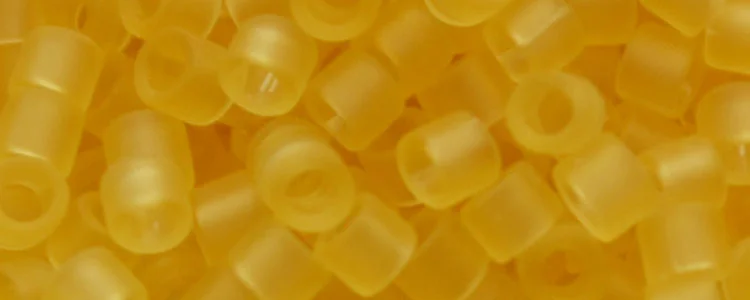 (image for) TOHO Aiko Precision Cylinder Bead. Light Topaz Transparent Matte TB-2F