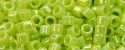 (image for) TOHO Aiko Precision Cylinder Bead. Lime Green Opaque Rainbow TB-404