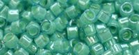 TOHO Aiko Precision Cylinder Bead. Lime Lined Aqua Transparent TB-954 (image for) TOHO Aiko Precision Cylinder Bead. Lime Lined Aqua Transparent TB-954