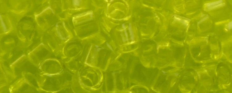 (image for) TOHO Aiko Precision Cylinder Bead. Lime Green Transparent TB-4