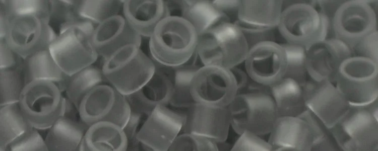 (image for) TOHO Aiko Precision Cylinder Bead. Light Black Diamond Transparent Matte TB-9F