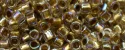 (image for) TOHO Aiko Precision Cylinder Bead. Light Blue Lined Light Topaz Rainbow TB-1810