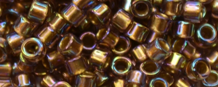 (image for) TOHO Aiko Precision Cylinder Bead. Light Blue Lined Smoke Topaz Rainbow TB-1809
