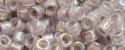 (image for) TOHO Aiko Precision Cylinder Bead. Light Lavender Lined Crystal Rainbow TB-786