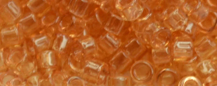 (image for) TOHO Aiko Precision Cylinder Bead. Light Peach Transparent Luster TB-622