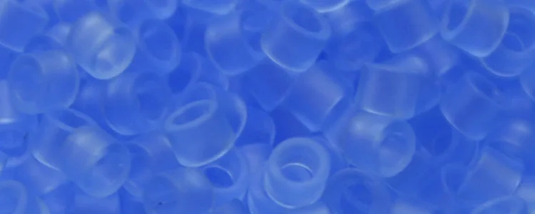 (image for) TOHO Aiko Precision Cylinder Bead. Light Sapphire Transparent Matte TB-13F