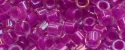 (image for) TOHO Aiko Precision Cylinder Bead. Neon Magenta Lined Crystal TB-790