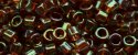 (image for) TOHO Aiko Precision Cylinder Bead. Maroon Gold Luster TB-330