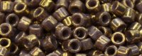 (image for) TOHO Aiko Precision Cylinder Bead. Mauve 24k Gilded Marbled Opaque TB-1704
