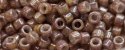 (image for) TOHO Aiko Precision Cylinder Bead. Mauve / Peach Marbled Opaque TB-1201