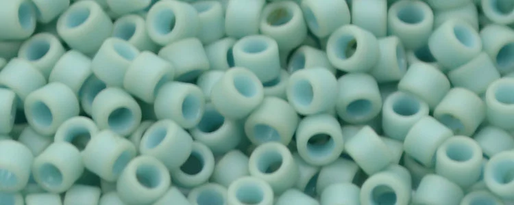 (image for) TOHO Aiko Precision Cylinder Bead. Medium Turquoise Matte Opaque TB-1612F