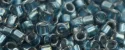 (image for) TOHO Aiko Precision Cylinder Bead. Metallic Blue Lined Light Pink TB-288