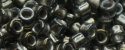 (image for) TOHO Aiko Precision Cylinder Bead. Metallic Blue Lined Black Diamond TB-282