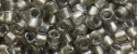 (image for) TOHO Aiko Precision Cylinder Bead. Metallic Lined Light Grey Semi Matte TB-1009