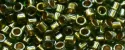 (image for) TOHO Aiko Precision Cylinder Bead. Metallic Lined Olive Luster TB-1007