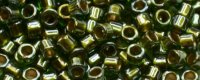 TOHO Aiko Precision Cylinder Bead. Metallic Lined Olive Luster TB-1007 (image for) TOHO Aiko Precision Cylinder Bead. Metallic Lined Olive Luster TB-1007