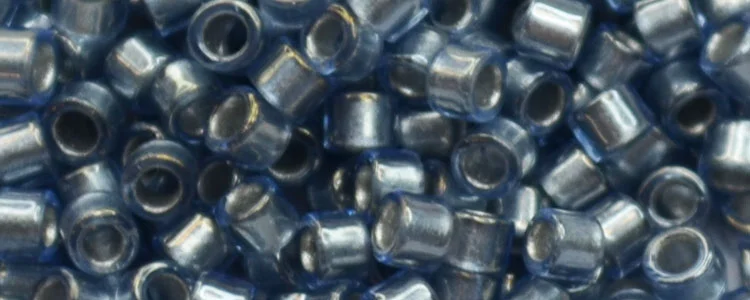 (image for) TOHO Aiko Precision Cylinder Bead. Metallic Lined Sapphire Semi Matte TB-1008