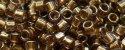 (image for) TOHO Aiko Precision Cylinder Bead. Metallic Lined Smokey Topaz Luster TB-1011