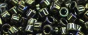 (image for) TOHO Aiko Precision Cylinder Bead. Dark Green Iris Metallic TB-89